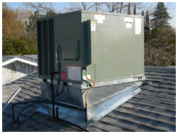 new heating system - roof top - after picture